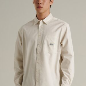 เสื้อเชิ้ตผู้ชาย แขนยาว-Wheat-M