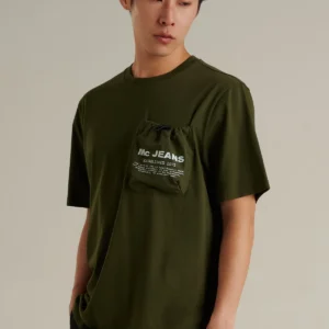 เสื้อยืดแขนสั้นผู้ชาย คอกลม สีเขียว (The Journey Collection – เดอะ เจอร์นี่)-DarkOliveGreen-M